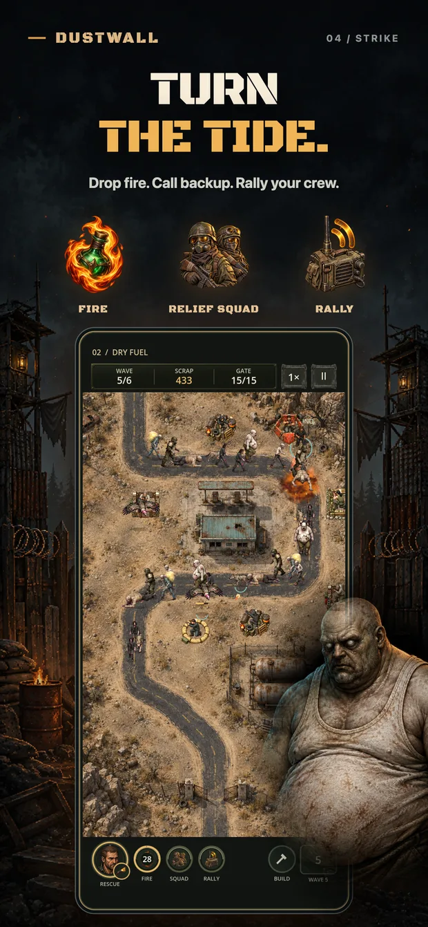 Support abilities turning a wave