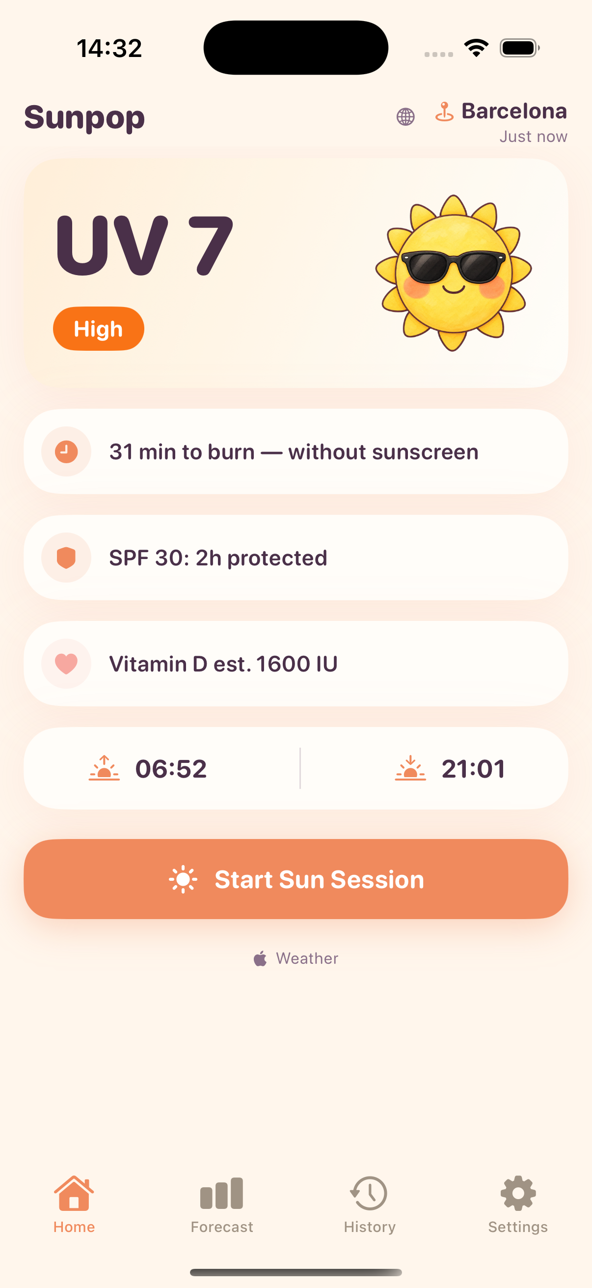 Sunpop UV baseline screen
